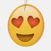 2つのハートのemoji セラミックオーナメント (左)