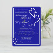 2つのハートは宗教結婚式招待状を交差させます 招待状 (スタンド正面)