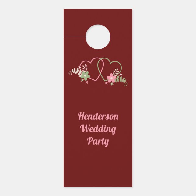 2つのハートは結婚披露宴を邪魔しない ドアノブサイン (正面)