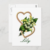 2つのハートを持つ渓谷のリリー ポストカード (正面/裏面)
