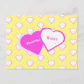 2つのハートを1つのバレンタインのはがきに シーズンポストカード (正面)