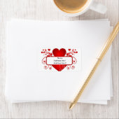 2つのハートを1つの差出人住所ラベル ラベル (インサイチュ)