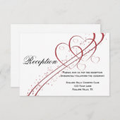 2つのハートを1つの披露宴 招待状 (正面/裏面)