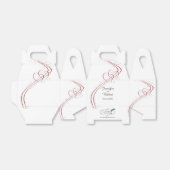 2つのハートを1つの結婚式の引き出物ボックスとして フェイバーボックス (折り畳みなし)