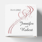 2つのハートを1つの結婚式の引き出物ボックスとして フェイバーボックス (上部)