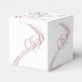 2つのハートを1つの結婚式の引き出物ボックスとして フェイバーボックス (裏面サイド)