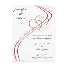 2つのハートを1つ保存する日付カード