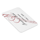 2つのハートを1つ保存する日付 マグネット (右側)