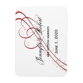 2つのハートを1つ保存する日付 マグネット