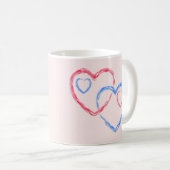 2つのハートを1杯 コーヒーマグカップ (正面右)