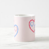 2つのハートを1杯 コーヒーマグカップ (中央)