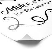 2つのハートアドバイスとウィッシュブライダルシャワーのサイン フォトプリント            (角)