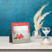 2つのハートカラーブロックバレンタインデー フォトプラーク (インサイチュ)