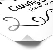 2つのハートキャンディバー結婚ビュッフェズサイン フォトプリント (角)