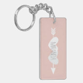 2つのハートキーリング キーホルダー (正面左)