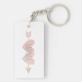 2つのハートキーリング（白） キーホルダー (裏面)