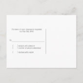 2つのハートシャルボードウェディングRSVP インビテーションポストカード (裏面)