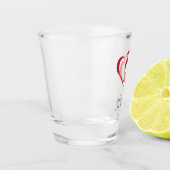 2つのハートショットガラス ショットグラス (左)