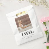 2つのハートスクエア写真第2誕生日 フェイバーバッグ (封をした状態)