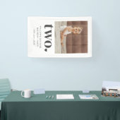 2つのハートスクエア写真第2誕生日 横断幕 (トレードショー)