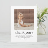2つのハートスクエア写真2nd誕生日ありがとう サンキューカード (スタンド正面)
