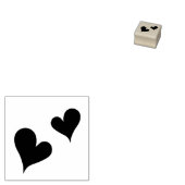 2つのハートスタイリッシュエレガントデザイン ラバースタンプ (押印)