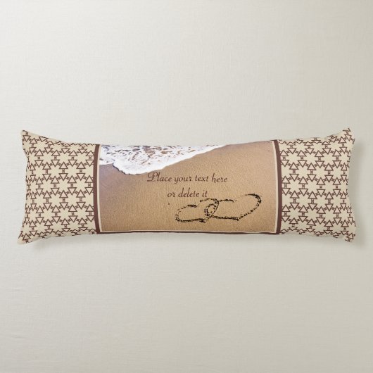 2つのハートズインザサンド抱き枕 ボディピロー (正面)