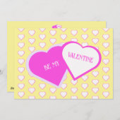 2つのハートズワンバレンタインのホリデーカード シーズンカード (正面/裏面)