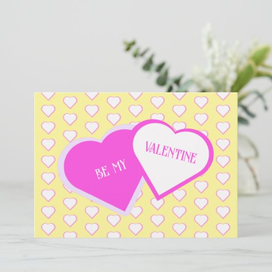 2つのハートズワンバレンタインのホリデーカード シーズンカード (スタンド正面)