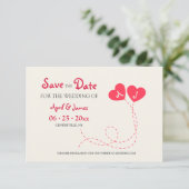 2つのハートセーブ・ザ・デート案内 (スタンド正面)