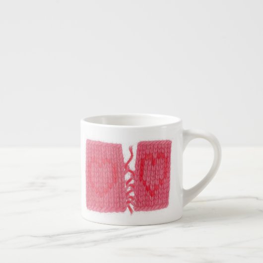 2つのハートニットエスプレッソカップ エスプレッソカップ (右)