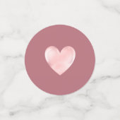 2つのハートハッピーアニバーサリーオンバラ金ゴールド&ホワイト コンフェッティ (スモール正面)