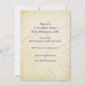 2つのハートブライダルシャワー 招待状 (裏面)