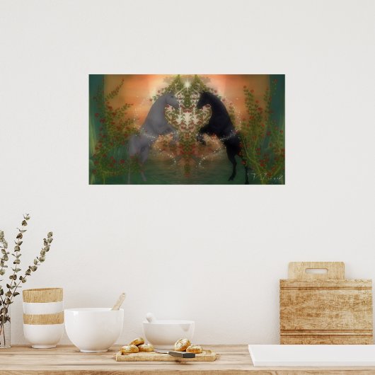 2つのハートポスター ポスター (キッチン)