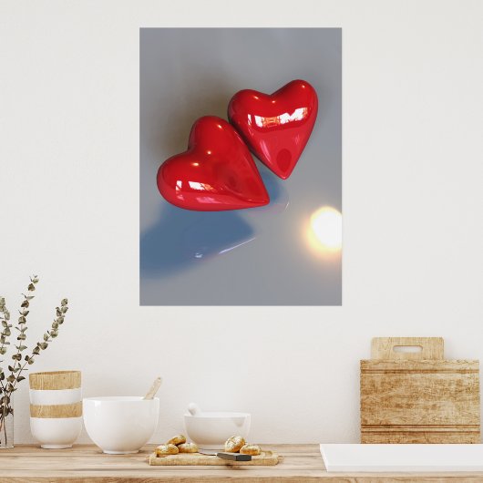 2つのハートポスター ポスター (キッチン)