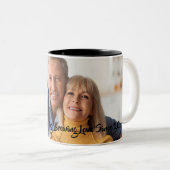 2つのハートワンマグバレンタインデーの写真コーヒーマグカップ ツートーンマグカップ (正面右)