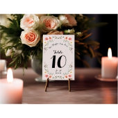 2つのハートワンラブヴィンテージピンクローズ結婚ズ テーブルナンバー