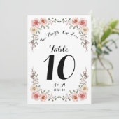 2つのハートワンラブヴィンテージピンクローゼテーブルサイン シーズンカード (スタンド正面)