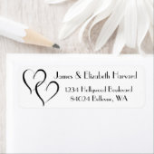 2つのハート住所 シール (インサイチュ)