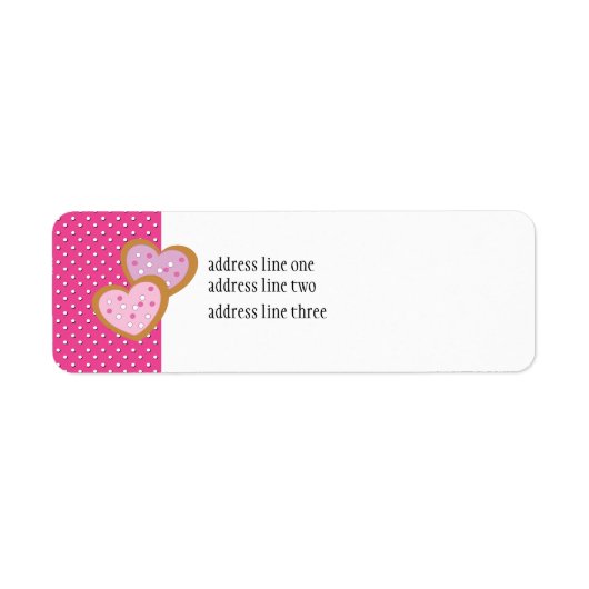 2つのハート型Cookie ラベル (正面)