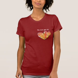 2つのハート愛Tシャツ Tシャツ