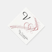 2つのハート結婚を1のナプキン スタンダードカクテルナプキン (角)