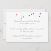 2つのハート結婚式招待状 招待状 (裏面)