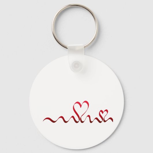 2つのハート キーホルダー (正面)