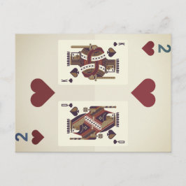 2つのハート – クイーン&キング ポストカード