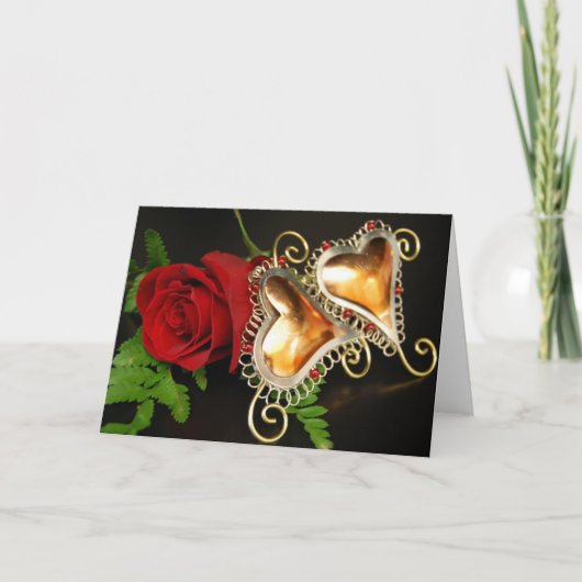 2つのハート サンキューカード (正面)