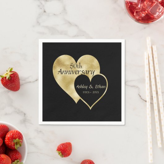 2つのハート スタンダードカクテルナプキン (インサイチュ)