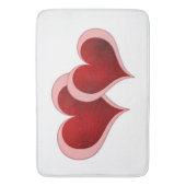 2つのハート バスマット (正面縦)