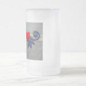 2つのハート フロストグラスビールジョッキ (中央)