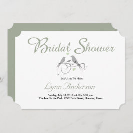 2つのハート – ブライダルシャワー招待 招待状